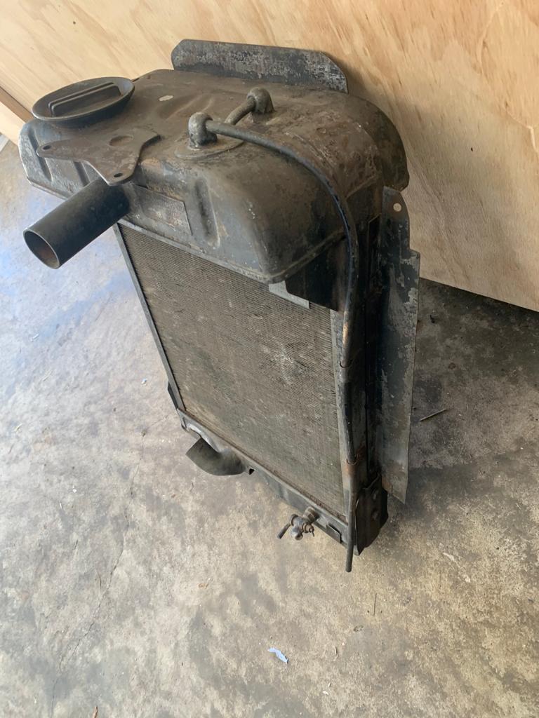 Arthur Tarakjian of North Shore Radiators before replacing a classic car radiator