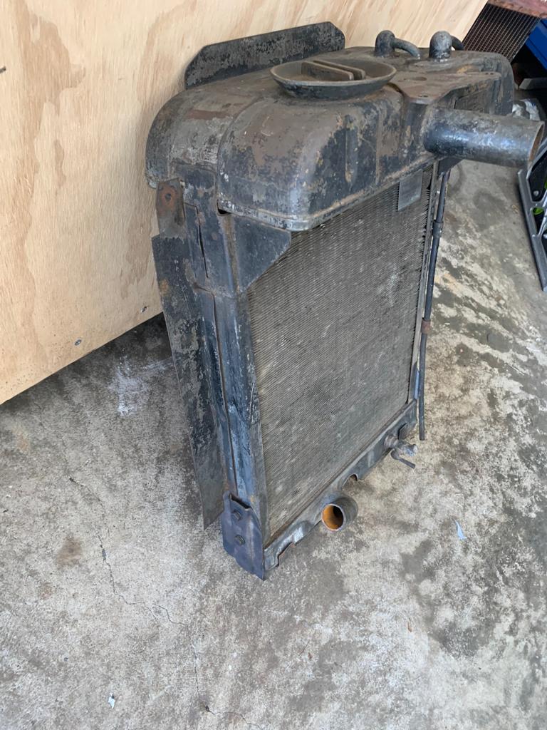 Arthur Tarakjian of North Shore Radiators before replacing a classic car radiator