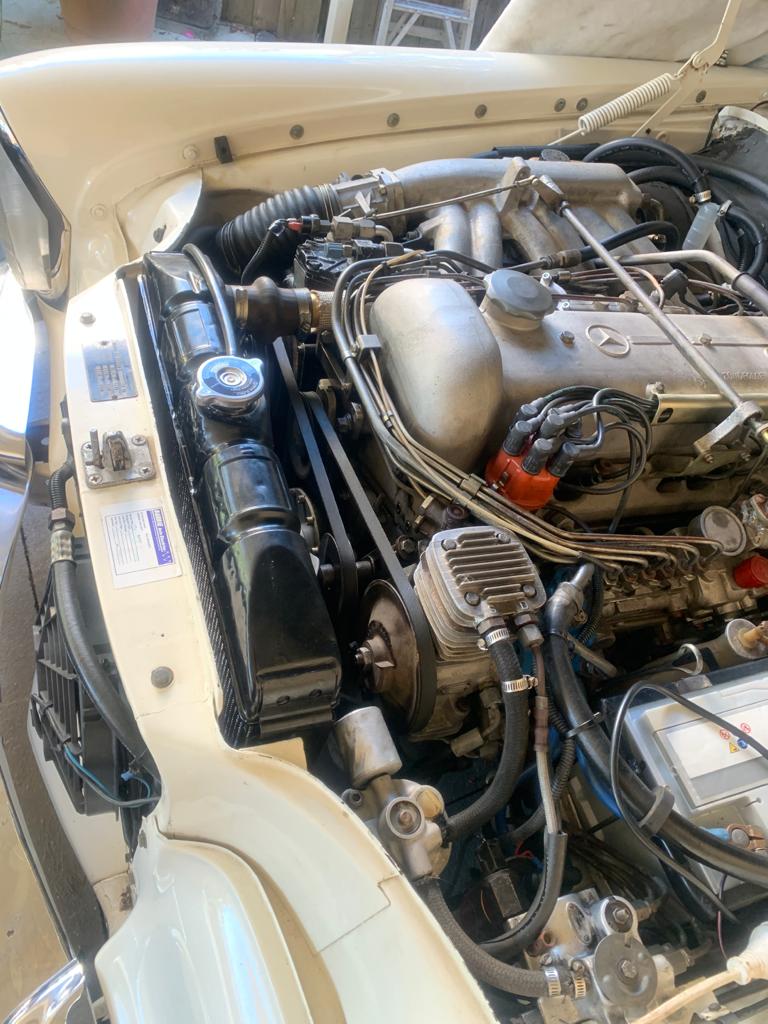 Arthur Tarakjian of North Shore Radiators working on a classic Mercedez-Benz radiator