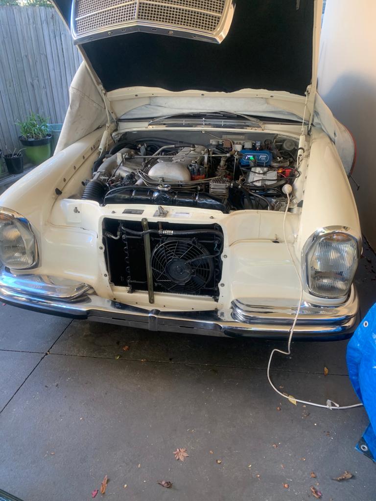 Arthur Tarakjian of North Shore Radiators working on a classic Mercedez-Benz radiator