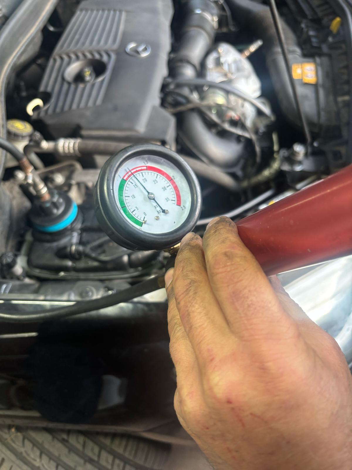 Arthur Tarakjian of North Shore Radiators making adjustments for Mercedes Benz AMG radiator
