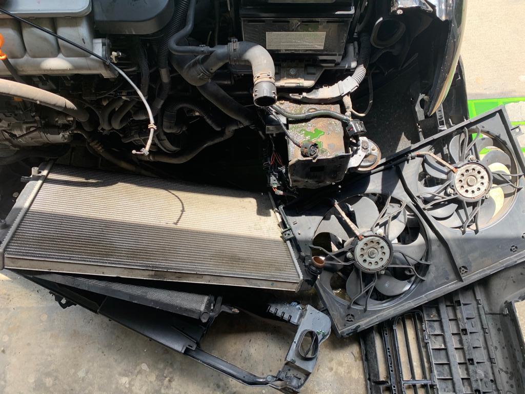 Arthur Tarakjian of North Shore Radiators before replacing Volkswagen radiator