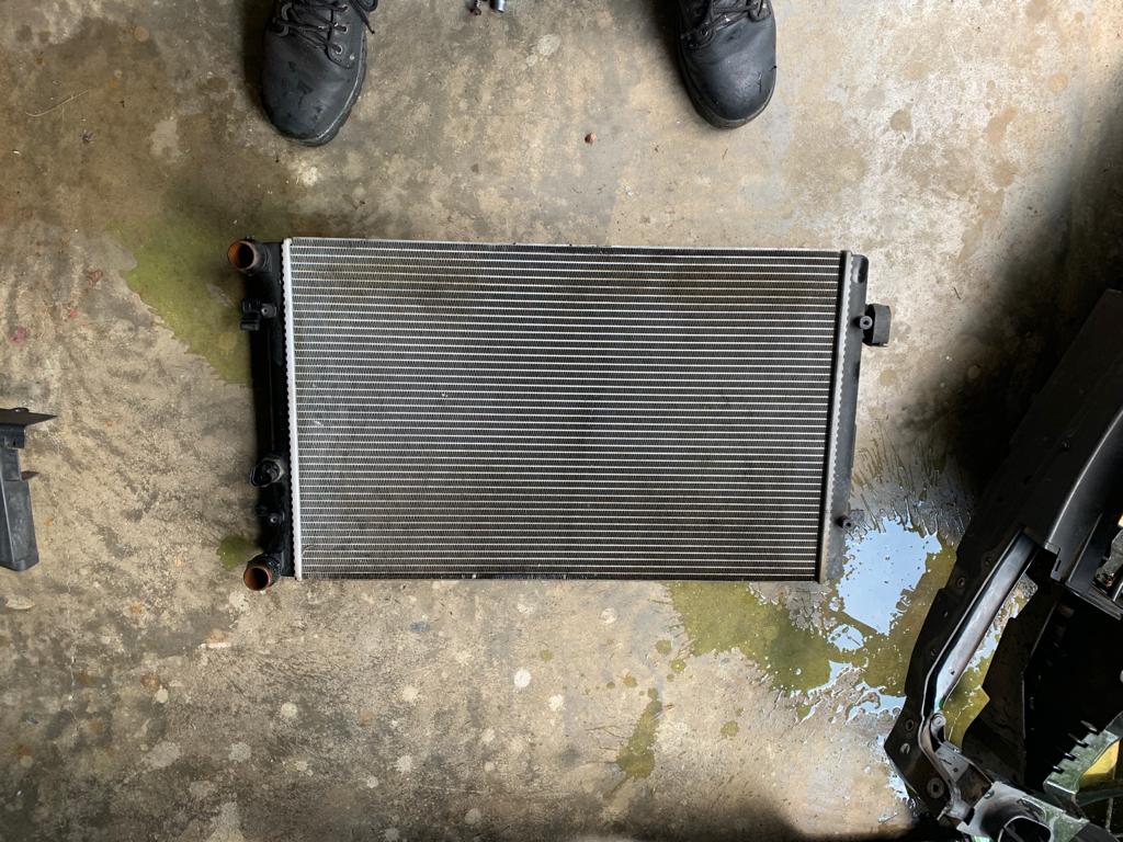 Arthur Tarakjian of North Shore Radiators old Volkswagen radiator to be replaced  